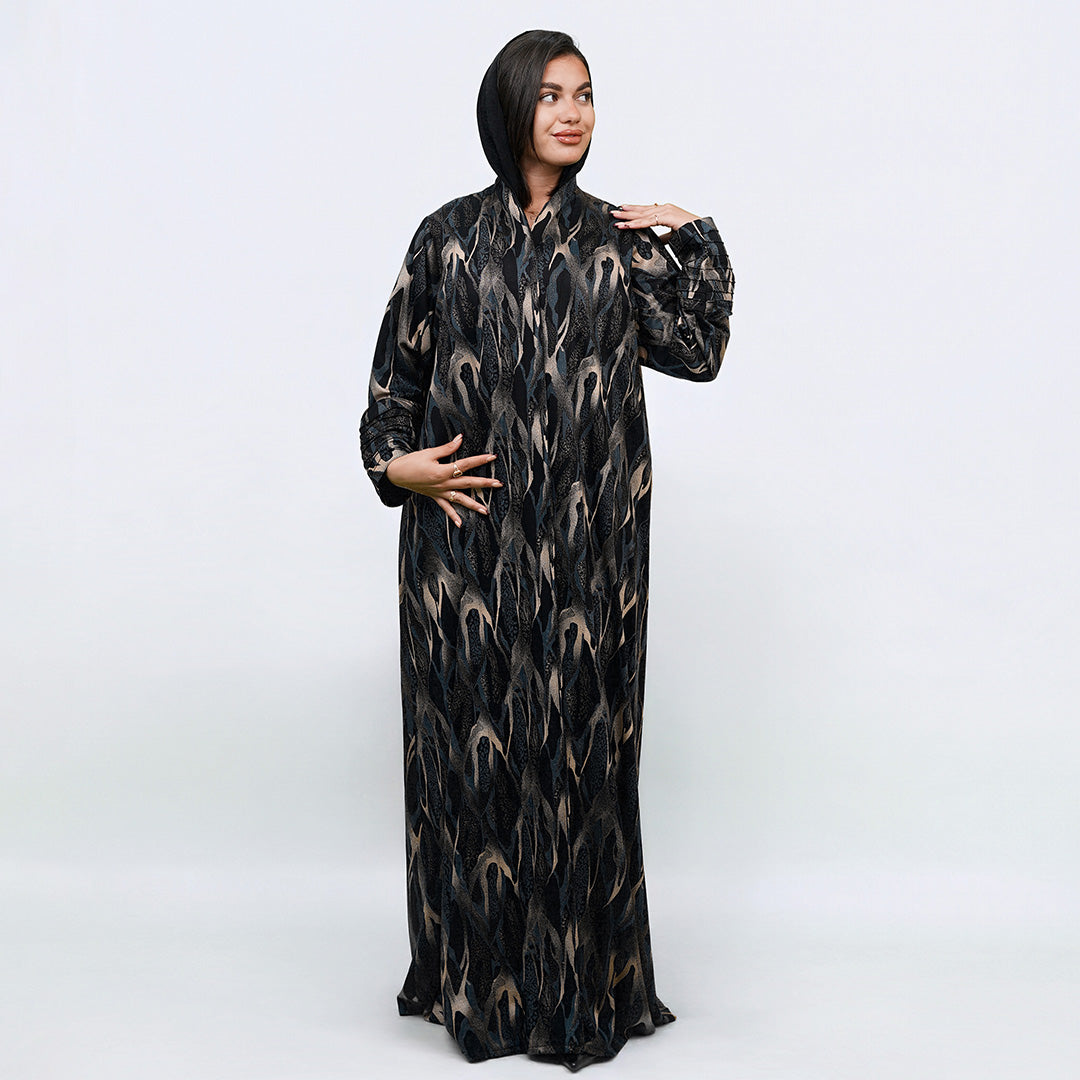 جيرسي ناعم اسود و زيتي