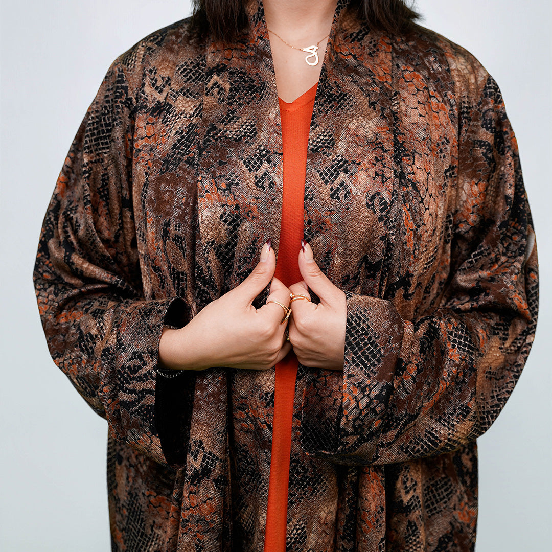 جيرسي ناعم بني و اورانج