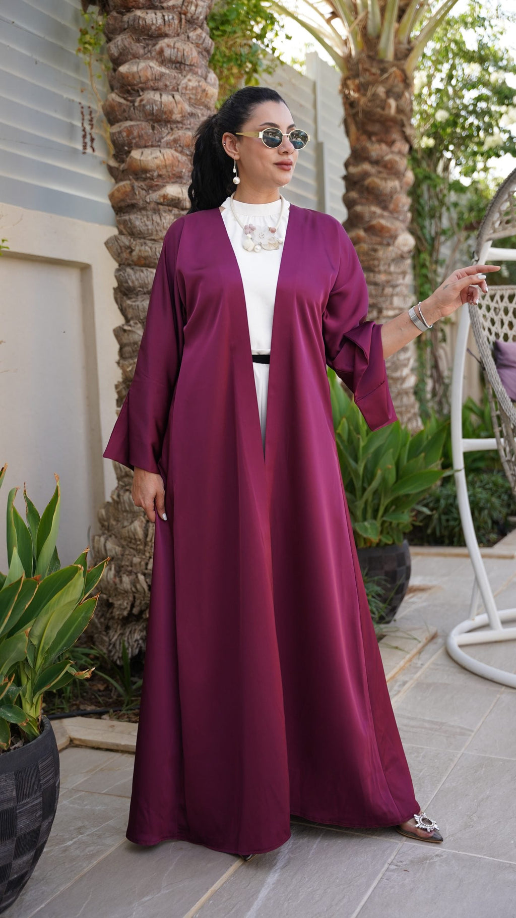 Abaya Satin Henna