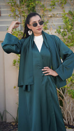 Embroidered palm abaya