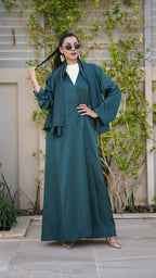 Embroidered palm abaya