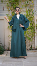 Embroidered palm abaya