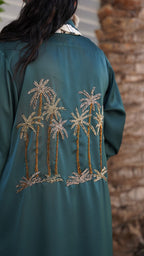 Embroidered palm abaya