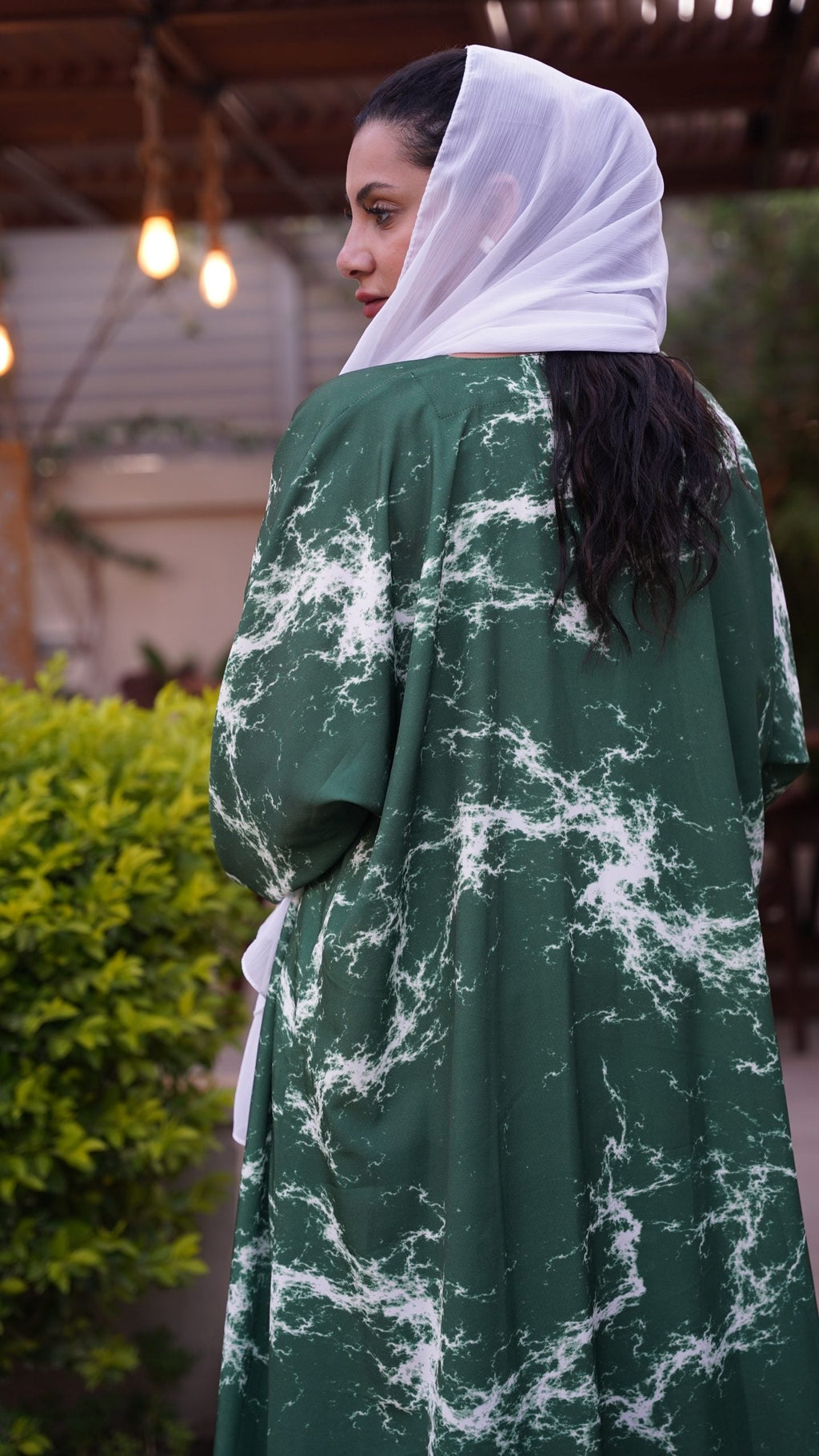 Abaya Green Waves