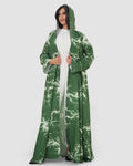 Green Crepe Abaya