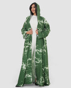 Green Crepe Abaya