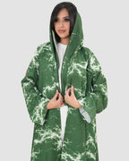 Green Crepe Abaya