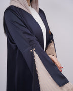 Navy Ink Pleated Abaya
