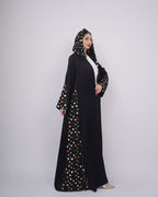 Black Ink Abaya with Lace