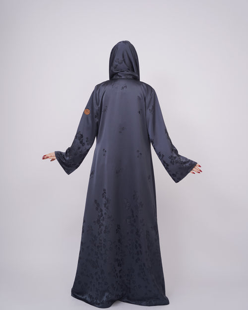 Beaded Jacquard Ink Abaya
