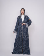 Navy blue  Silk Abaya