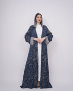 Navy blue  Silk Abaya