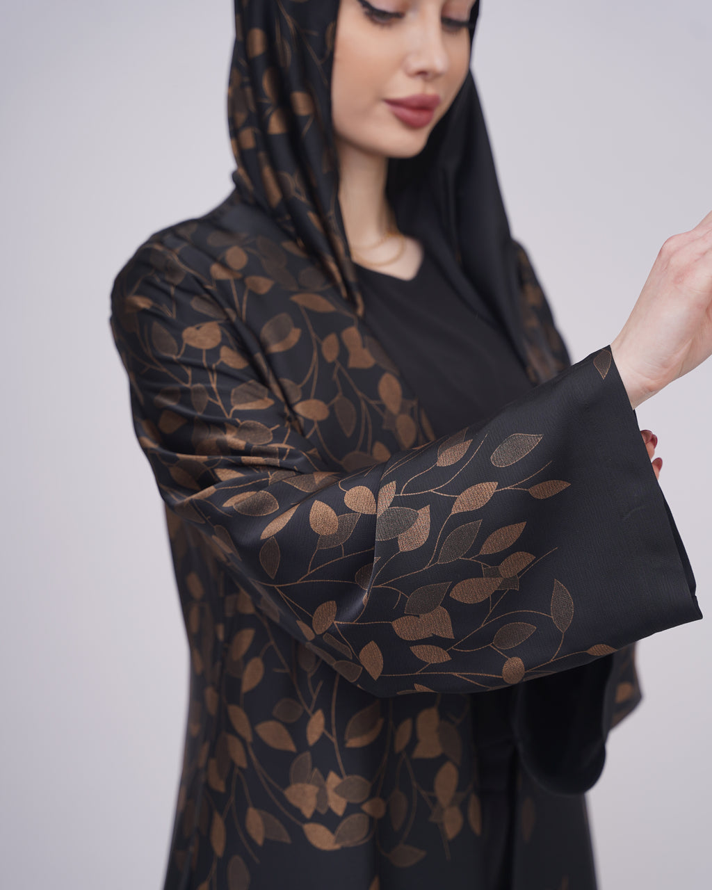 حرير ياباني بورق الشجر البرونزي